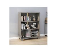 Bibliothèque HAMAR Gris clair 85x35x112 cm Bois de pin massif340487