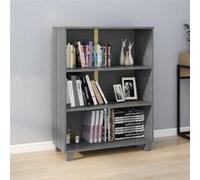 Bibliothèque HAMAR Gris foncé 85x35x112 cm Bois de pin massif Gris G