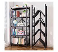 Bibliothèque haute bibliothèque pliable étage simple salon pour enfants étagère de rangement chambre à coucher bibliothèque en fer mobile organisateur d'étagère (couleur : 09)