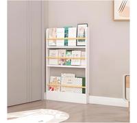 Bibliothèque haute et fine de 10 cm, structure en bois à 3/4/5 niveaux, bibliothèque ouverte pour chambre à coucher, salon, bureau à domicile, solution de rangement peu encombrante.