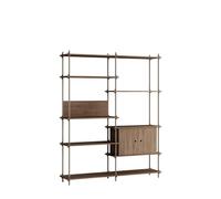 Bibliothèque Haute Moebe, Chêne Fumé/gris Chaud