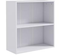 Bibliothèque - HOMCOM - 2 compartiments et étagère réglable - panneau de particules - 60 x 24 x 63 cm - blanc