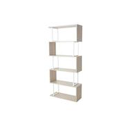 Bibliothèque HWC-A27 183x80cm structure 3D 5 niveaux chêne