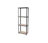 Urban Living - Bibliothèque industrielle 4 Etagères Factory - 30 x H. 180 cm - Marron naturel Marron