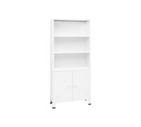 Bibliothèque industrielle Blanc 80x32x180 cm Acier339632