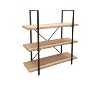 Bibliothèque industrielle Dock - L. 100 x H. 106 cm - Marron