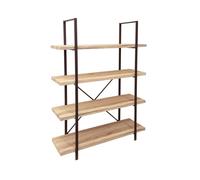 Urban Living - Bibliothèque industrielle Dock - L. 100 x H. 140 cm - Marron - Dock Marron