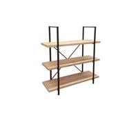 Bibliothèque industrielle Dock - L. 100 x H. 106 cm - Marron