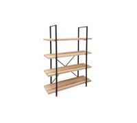 Urban Living - Bibliothèque industrielle Dock - L. 100 x H. 140 cm - Marron - Dock Marron