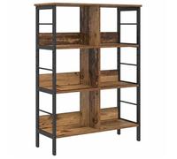 Bibliothèque industrielle - vidaXL - Bois ancien - Bois d'ingénierie - 82x32x112 cm - 6 étagères - Grande capacité