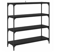 Bibliothèque industrielle - vidaXL - Chêne Noir - 100x33x100 cm - Bois d'ingénierie et fer - 3 étagères