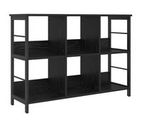 Bibliothèque industrielle - vidaXL - Chêne noir - 102x32x72,5 cm - Bois d'ingénierie - 6 étagères - Pieds réglables