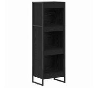 Bibliothèque industrielle - vidaXL - Chêne noir - Bois d'ingénierie - 40x30x121 cm - Pièces en acier