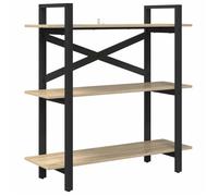 vidaXL Étagère Chêne Sonoma 100 x 33,5 x 102 cm Bois d'ingénierie, Étagère Industrielle Tendance, Meuble de Rangement Autonome, Parfait pour Bureau à Domicile, en Bois Durable