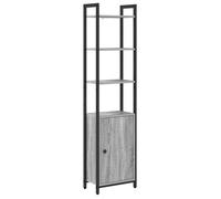 Bibliothèque industrielle - vidaXL - Gris Sonoma - 40x24x161 cm - Bois d'ingénierie - 6 étagères - 1 porte