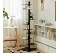 Bibliothèque invisible, hauteur réglable verticale, support rotatif pour livres, photos, œuvres d'art, plantes en pot