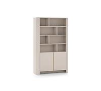 Komodee Bibliothèque Haute Amos - Cachemire - Arrondi - Fermeture silencieuse - Largeur 103 cm, Hauteur 170 cm, Profondeur 39 cm