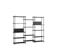 Bibliothèque Large MOEBE Haute Noir/ Noir