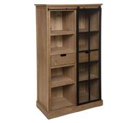 Atmosphera – Bibliothèque Lazare avec porte vitrée coulissante – Marron