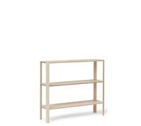 Bibliothèque Leaf 1x3 Chêne Blanc Huilé