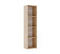 Bibliothèque loni 160 x 40 cm - chêne artisan, étagère ouverte