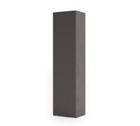 Bibliothèque loni 160 x 40 cm - gris, caisson fermé