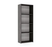 Bibliothèque loni 160 x 60 cm - gris, étagère ouverte