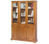 Bibliothèque - Louis Philippe - Merisier - 6 Portes - 12 Niches - 120.6 x 182.2 x 33 cm