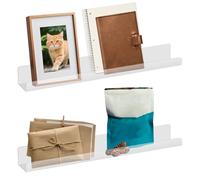 Bibliothèque magnétique flottante - Support en métal, lot de 2 étagères de présentation, organisateur robuste et durable, installation sans outil | École de tableau blanc, bureau, casier de bureau