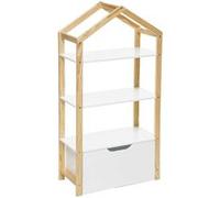 Bibliothèque maison 1 tiroir Atmosphera Blanc G