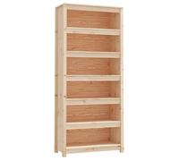 Bibliothèque - mango - Meuble de rangement - 80x35x183 cm - Bois de pin massif M53