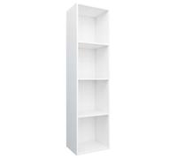 Bibliothèque - mango - Meuble de rangement - Blanc - 36x30x143 cm - bois d'ingénierie M627