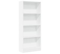 Bibliothèque - mango - Meuble de rangement - Blanc - 60x24x143 cm - bois d'ingénierie M596