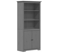 Bibliothèque - mango - Meuble de rangement - BODO gris 82x40x173 cm - bois de pin massif M677