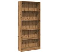 Bibliothèque - mango - Meuble de rangement - chêne artisanal - 80x24x176 cm - bois d'ingénierie M1217