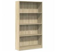 Bibliothèque - mango - Meuble de rangement - chêne sonoma - 80x24x143 cm - bois d'ingénierie M545