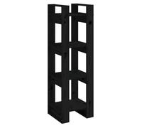 Bibliothèque - mango - Meuble Étagère - Noir - 41x35x125 cm - Pin massif M1548