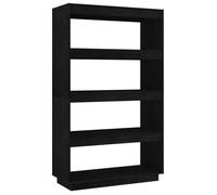 Bibliothèque - mango - Meuble Étagère - Noir - 80x35x135 cm - Pin massif M1271