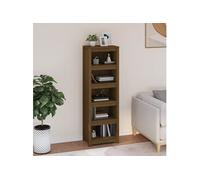 Vidaxl Bibliothèque Marron Miel 50x35x154 Cm Bois De Pin Massif Marron