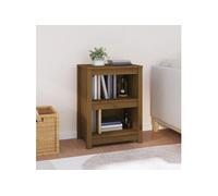 vidaXL Bibliothèque Marron miel 50x35x68 cm Bois de pin massif