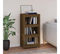 Bibliothèque Marron Miel 50x35x97cm Bois de Pin Massif Armoire à Livres vidaXL