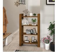 Vidaxl Bibliothèque/Cloison Marron Miel 80x35x125 Cm Bois Massif Marron