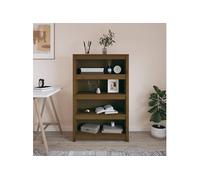 Bibliothèque Marron miel 80x35x126 cm Bois de pin massif821687