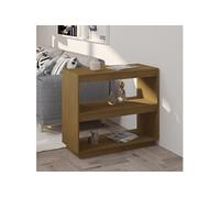 vidaXL Bibliothèque Marron miel 80x35x71 cm Bois de pin massif810882 Brun G