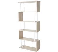 Bibliothèque Hwc-A27, Étagère Independane, 183x80cm, Structure 3d, 5 Niveaux Chêne Multicolore