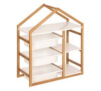 Bibliothéque meuble de rangement en forme maison - Longueur 68 x largeur 30 x Hauteur 82 cm