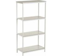 Bibliothèque meuble étagère coloris blanc - Longueur 60 x Profondeur 30 x Hauteur 116 cm Blanc G