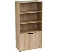 Bibliothèque meuble étagère coloris naturel - Longueur 59 x Profondeur 29 x Hauteur 119 cm Naturel G