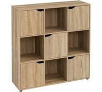 Bibliothèque meuble étagère meuble de rangement coloris naturel - Longueur 89 x Profondeur 29 x Hauteur 90 cm Naturel G