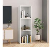 Bibliothèque/Meuble Tv Blanc 36 X 30 X 114 Cm Aggloméré Blanc
